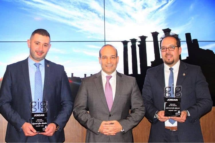 GIG Jordan Awarded The Trophy Of Achievement for January 2020 to Mohammed Abu Khamsah And Raed Abu Khader